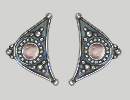 Sterling Silver Little Rose Post Stud Earrings